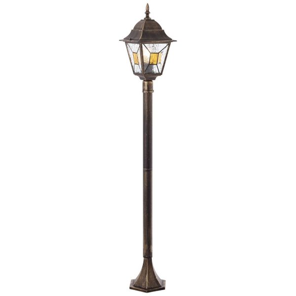Brilliant Außenstandleuchte Janel 120 cm Schwarz Gold günstig online kaufen