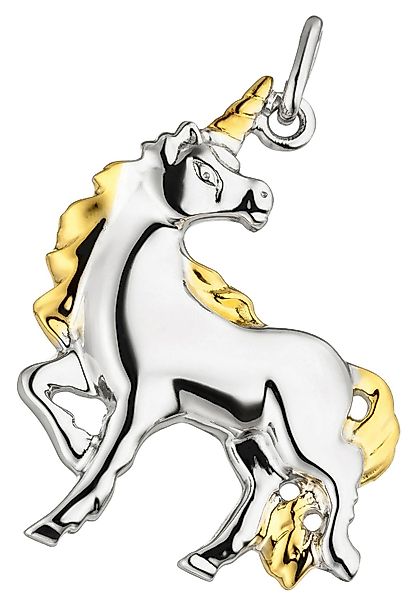 JOBO Kettenanhänger "Anhänger Einhorn", 925 Silber bicolor günstig online kaufen