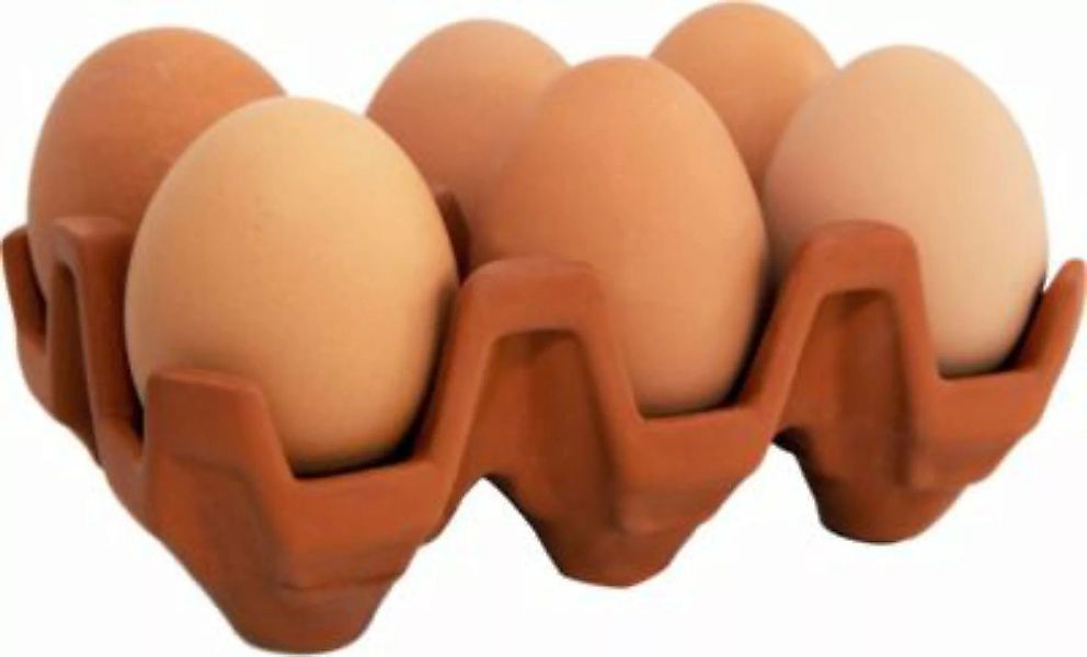 Kikkerland Terrakotta Eierhalter 6 Eier terrakotta  Erwachsene günstig online kaufen