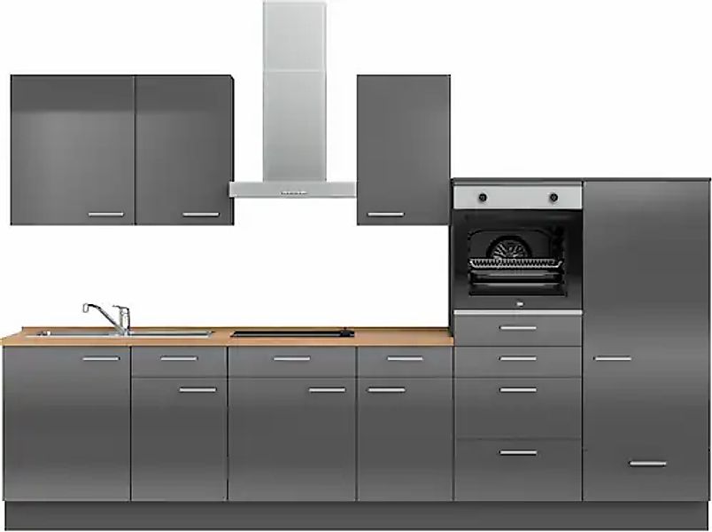 nobilia® Küchenzeile »"Flash I"« vormontiert, Ausrichtung wählbar, Breite 3 günstig online kaufen