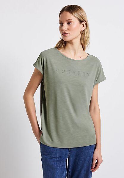 STREET ONE T-Shirt, mit Wording aus Schmucksteinen günstig online kaufen