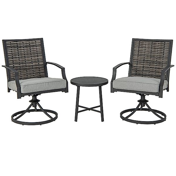 COSTWAY Balkonset, (3-tlg), Gartenmöbel Set Rattan günstig online kaufen