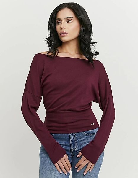 Tally Weijl Langarmshirt "STSCOWASTA" U-Boot-Ausschnitt, Fledermausärmel un günstig online kaufen