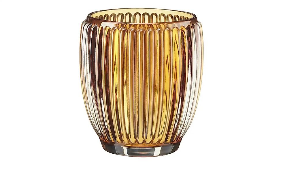 HOME STORY Teelichthalter   ¦ braun ¦ Glas ¦ Maße (cm): H: 9,5  Ø: 9 Access günstig online kaufen