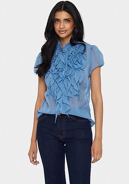 Saint Tropez Rüschenbluse LiljaSZ Crinkle SS Shirt günstig online kaufen