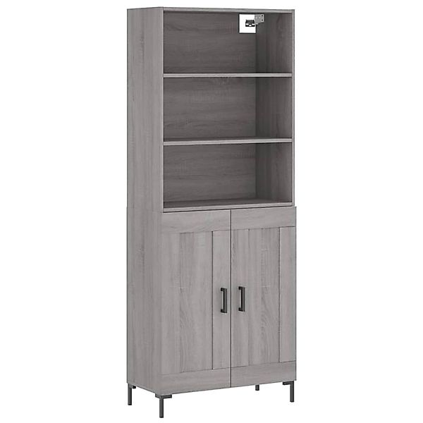 vidaXL Highboard Grau Sonoma 69,5x34x180 cm Holzwerkstoff 3189963 günstig online kaufen