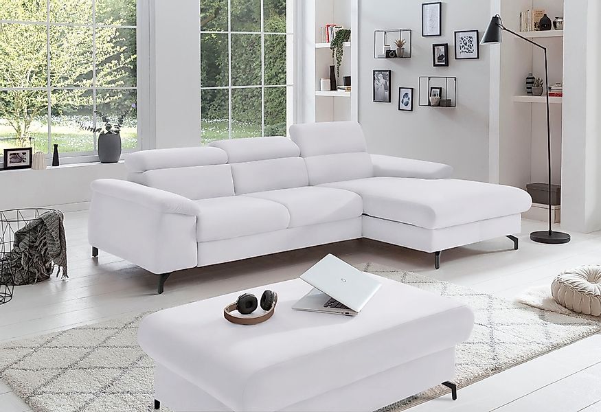 COTTA Ecksofa "Kitty L-Form", mit Kopfteilverstellung, wahlweise mit Bettfu günstig online kaufen