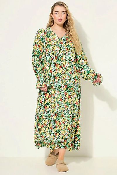 Studio Untold Maxikleid Maxikleid A-Line Flower Print Langarm günstig online kaufen