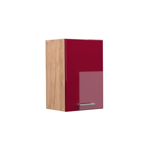 Vicco Hängeschrank R-Line, Rot Hochglanz/Goldkraft Eiche, günstig online kaufen