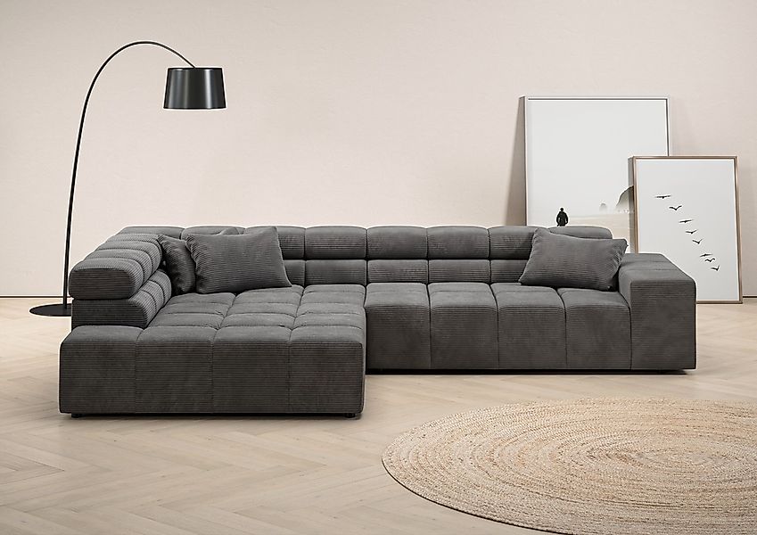 INOSIGN Ecksofa "Ancona incl. Kopfteilverstellung, Breite 319cm, L-Form", w günstig online kaufen