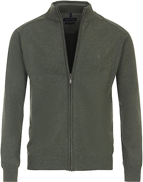 Casa Moda Strickjacke Zip Grün - Größe XL günstig online kaufen