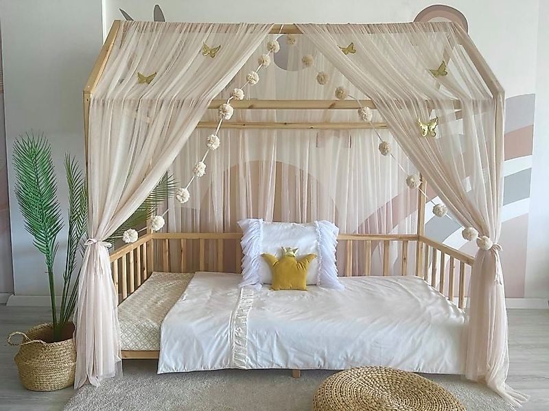 Baby Fancyroom Betthimmel Betthimmel Tüll Hausbett Kinderbett 2 Stück 340cm günstig online kaufen