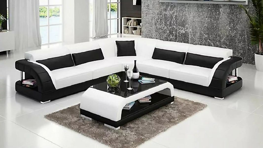 JVmoebel Ecksofa Ledersofa Design Wohnzimmer Couchen Günstige Polster Möbel günstig online kaufen