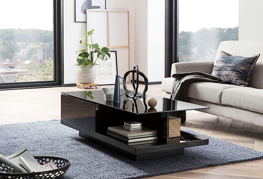 SalesFever Couchtisch, mit Tischplatte aus gehärtetem günstig online kaufen