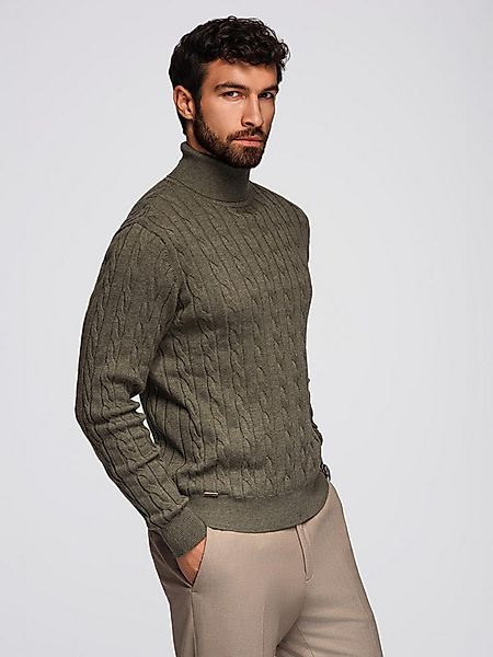 OMBRE Rollkragenpullover Herren-Rollkragenpullover mit Zopfmuster günstig online kaufen
