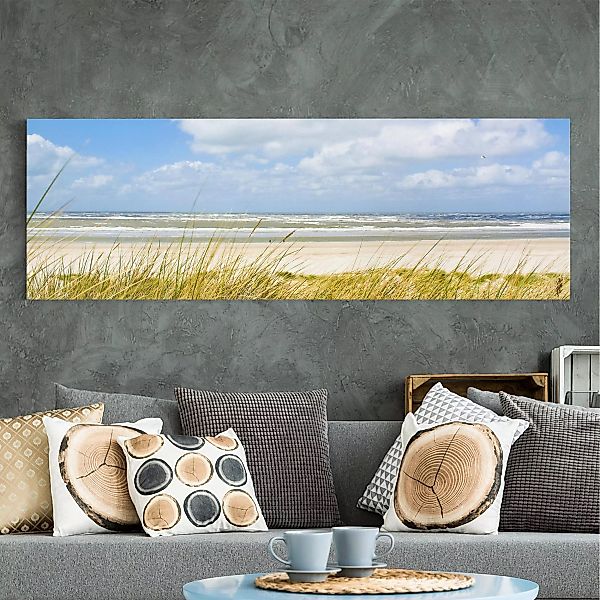 Leinwandbild Strand - Panorama An der Nordseeküste günstig online kaufen