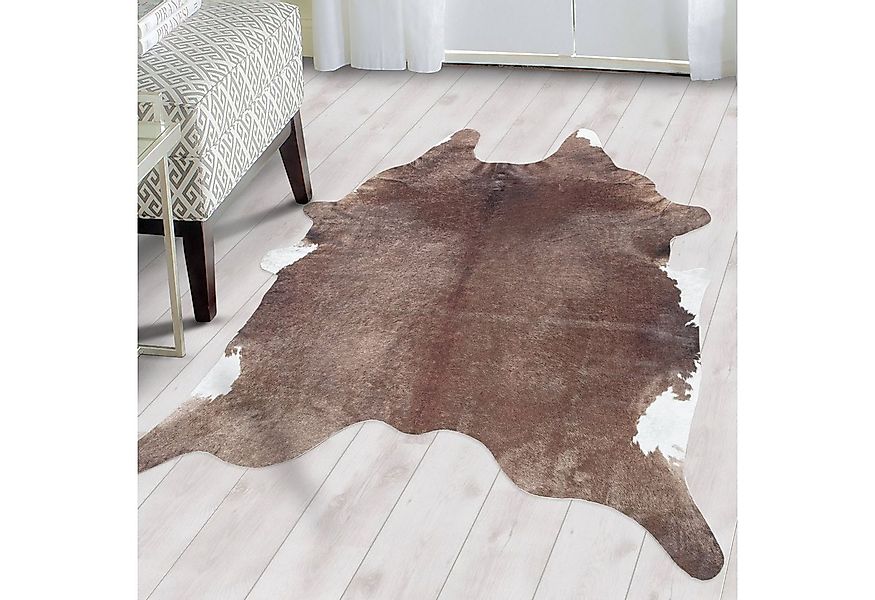 SIMPEX24 Teppich Rindsleder Imitat, Rechteckig, Höhe: 7 mm, Fellteppich Kuh günstig online kaufen