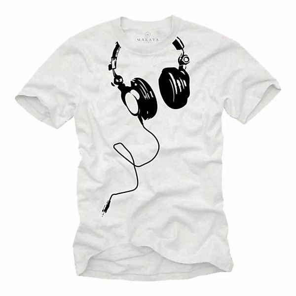 MAKAYA Print-Shirt Herren Musik T-Shirt DJ Kopfhörer Headphones Bandshirt M günstig online kaufen
