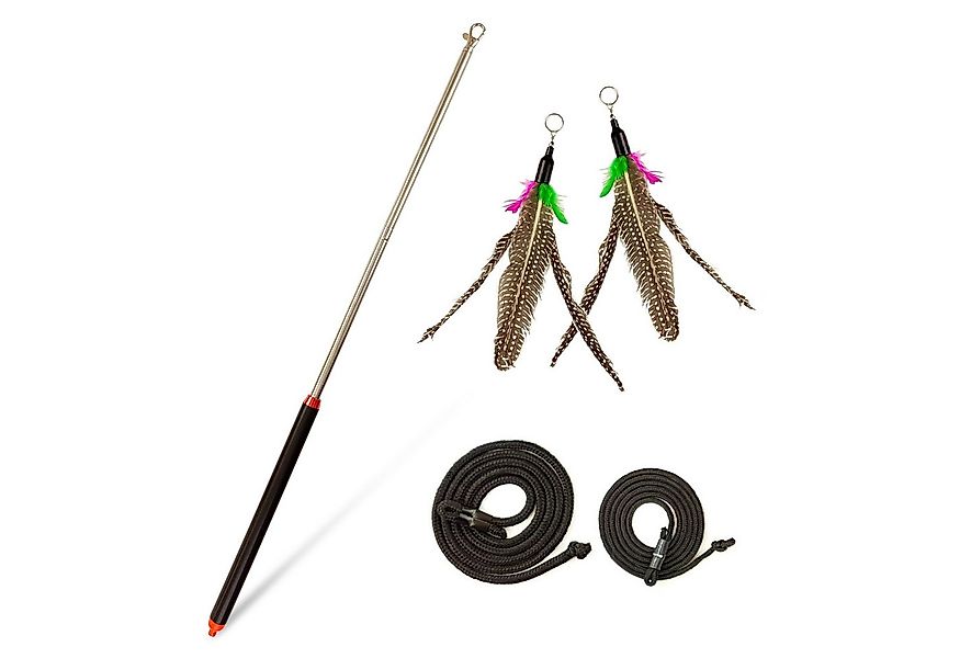 SCHLITZOHR Katzenangel Katzenangel Arnold, Katzenspielzeug mit Federn & Bän günstig online kaufen