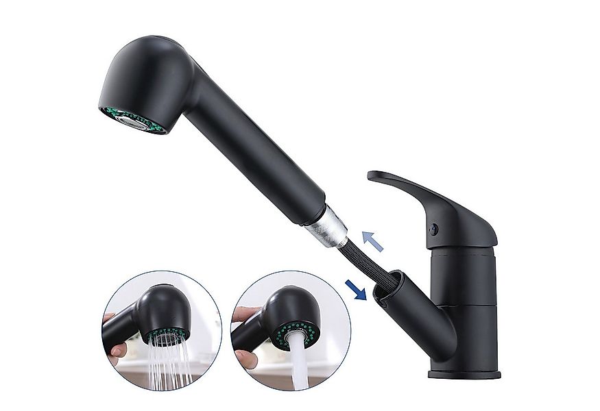 HOMELODY Spültischarmatur Hochdruck Wasserhahn Küche 180° Küchenarmatur mit günstig online kaufen