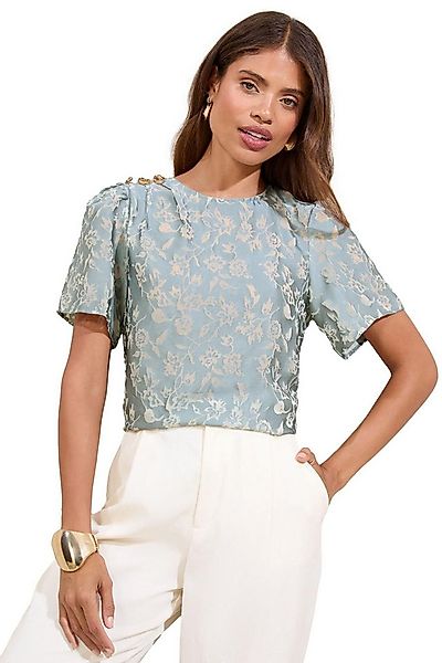 LIPSY T-Shirt Lipsy Kurzarm-Oberteil mit Knopfdetail, Regular (1-tlg) günstig online kaufen