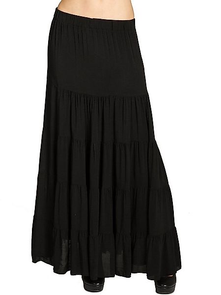 Caspar Faltenrock RO020 langer eleganter Damen Maxi Sommer Rock Maxirock - günstig online kaufen