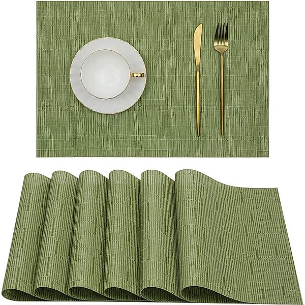 NUODWELL Platzset 6 Stück Tischsets Abwaschbar, günstig online kaufen