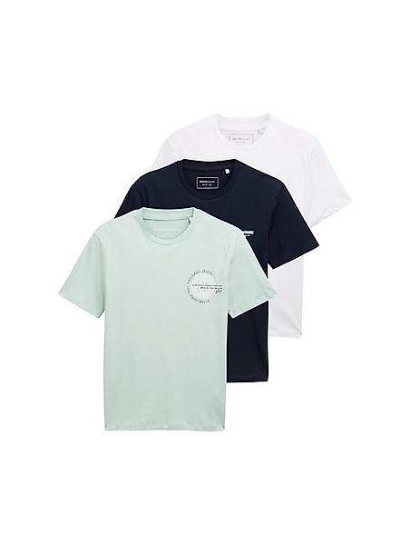 TOM TAILOR Denim T-Shirt (Packung, 3-tlg., 3-er) mit großem Druck günstig online kaufen