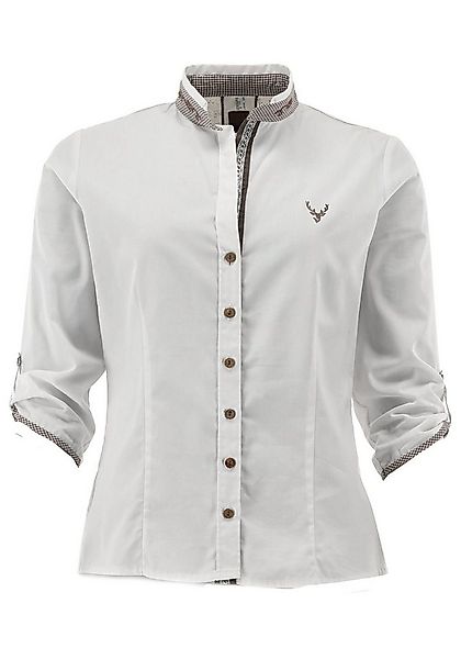 OS Trachten Trachtenbluse Lomuc Langarmbluse mit Stickerei auf dem Stehkrag günstig online kaufen