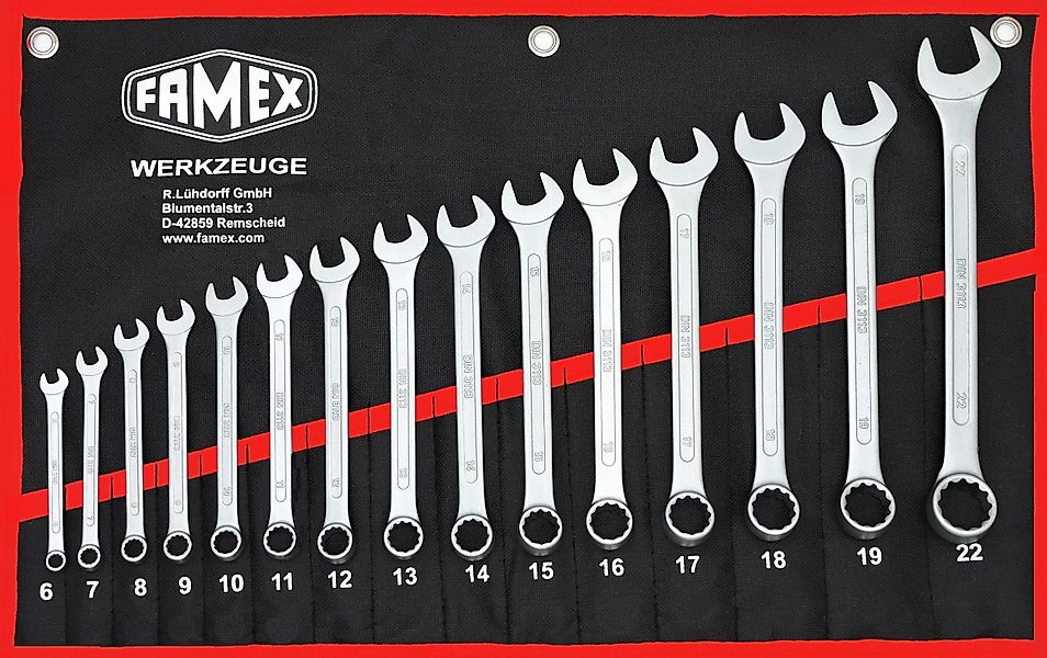 FAMEX Gabel- und Ringschlüssel 10349-15 Ringmaulschlüssel günstig online kaufen