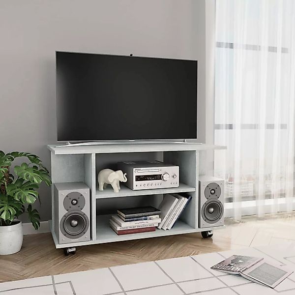 vidaXL TV-Schrank TV-Schrank mit Rollen Betongrau günstig online kaufen