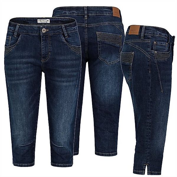 SUBLEVEL Bermudas Damen Capri Hose Jeans Shorts 3/4 Hose Short Bermuda Deni günstig online kaufen