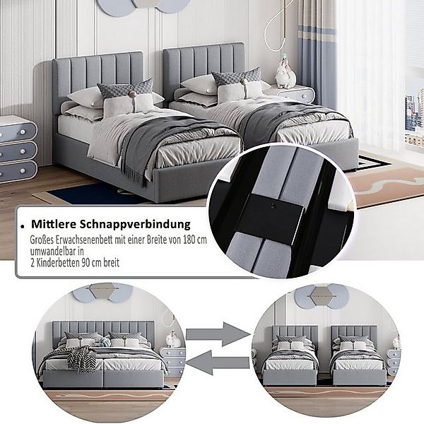 HAUSS SPOLE Polsterbett 180x200 cm mit hydraulisches Stauraum, hautfreundli günstig online kaufen