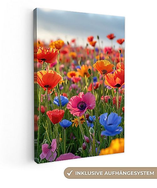 OneMillionCanvasses® Leinwandbild Blumen - Mohnblumen - Farbenfroh - Natur, günstig online kaufen