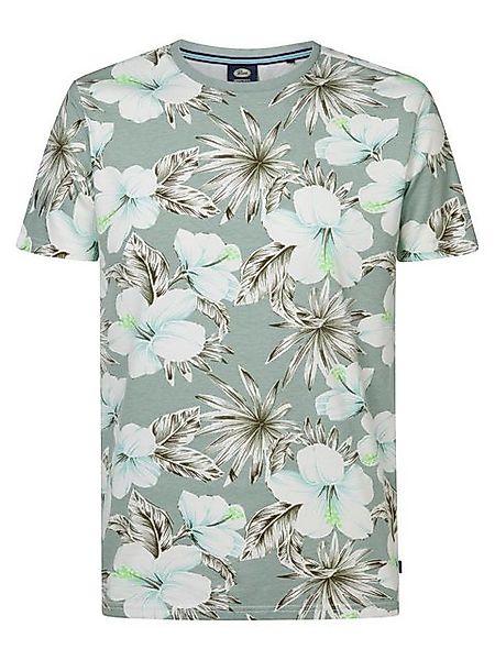 Petrol Industries T-Shirt - Kurzarmshirt mit AOP Hawaii Print - Blumenprint günstig online kaufen