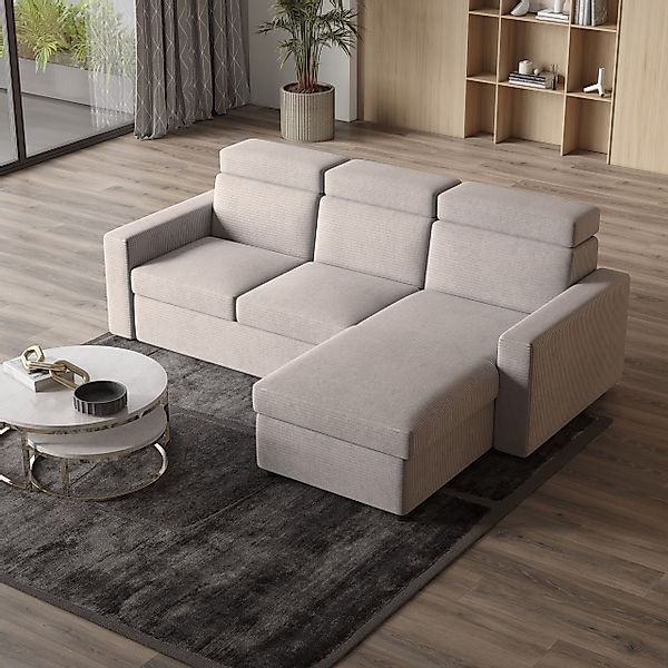 Masseno Ecksofa PADWA mit Schlaffunktion L-Form, günstig online kaufen