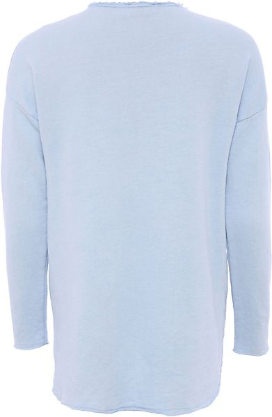 Zwillingsherz Sweatshirt "Positive Mind" ausgefranster V-Ausschnitt, günstig online kaufen
