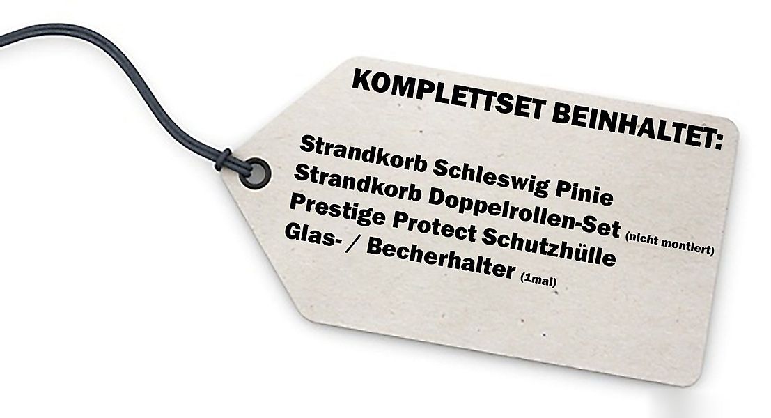 bene living Strandkorb Schleswig Pinie 2-Sitzer günstig online kaufen