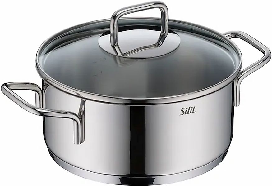 Silit Bratentopf »Extra Cook, mit Glasdeckel«, Edelstahl 18/10, (2 tlg.), S günstig online kaufen