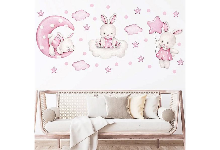 Montegoni Wandsticker Wandtattoo Kinder Tier Wandsticker (Kaninchen Tanz Ba günstig online kaufen
