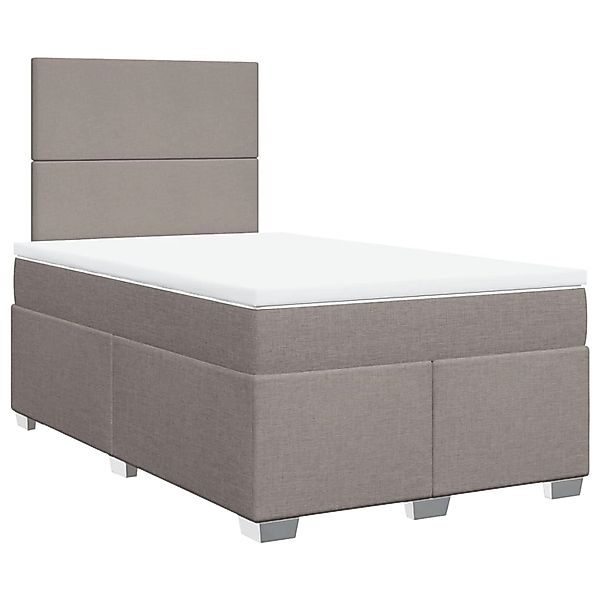 vidaXL Boxspringbett mit Matratze Taupe 120x190 cm Stoff 3290424 günstig online kaufen