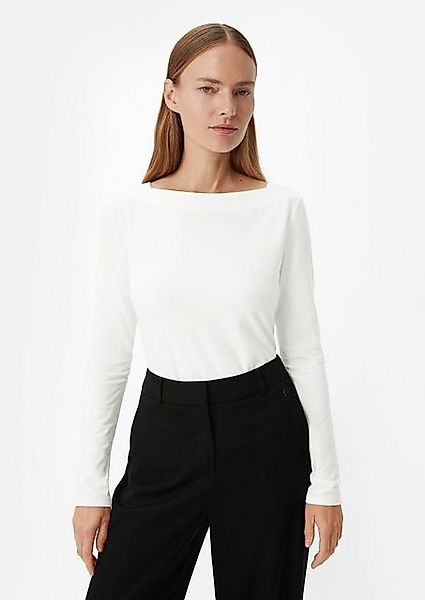 Comma Langarmshirt Longsleeve mit eckigem Ausschnitt günstig online kaufen