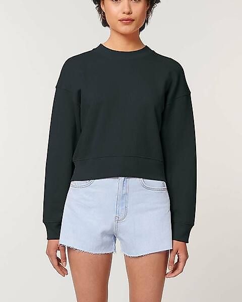 Kurz Geschnittener Damen Bio Pullver, Frauen Sweatshirt Aus 100% Baumwolle günstig online kaufen