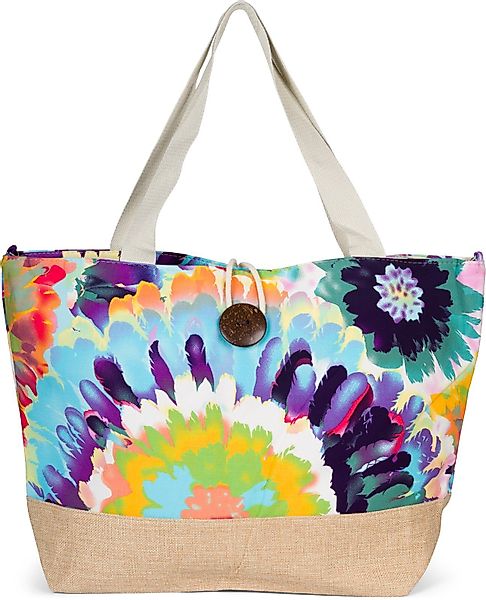 styleBREAKER Strandtasche Strandtasche mit Blumen Muster günstig online kaufen
