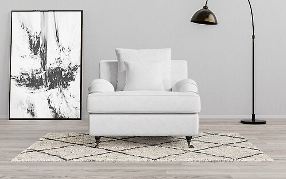 Home affaire Sessel »NORIN« zwei Fußarten: vorne - Rollen, hinten - Holzfüß günstig online kaufen