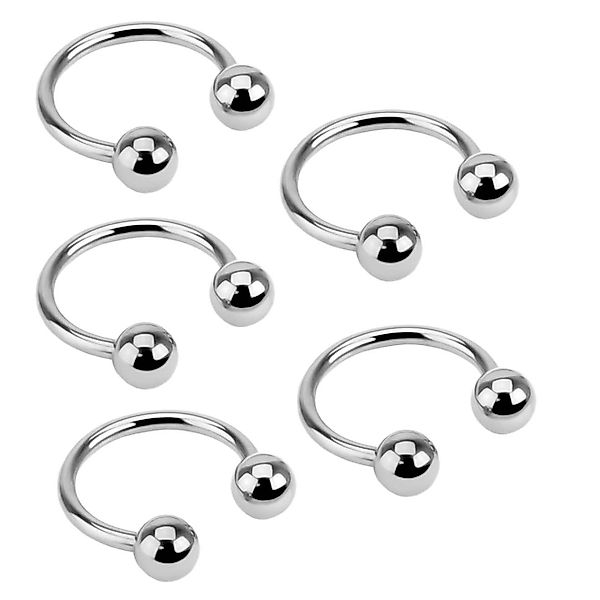 viva-adorno Nasenpiercing-Set Hufeisen Piercing Edelstahl Kugeln günstig online kaufen
