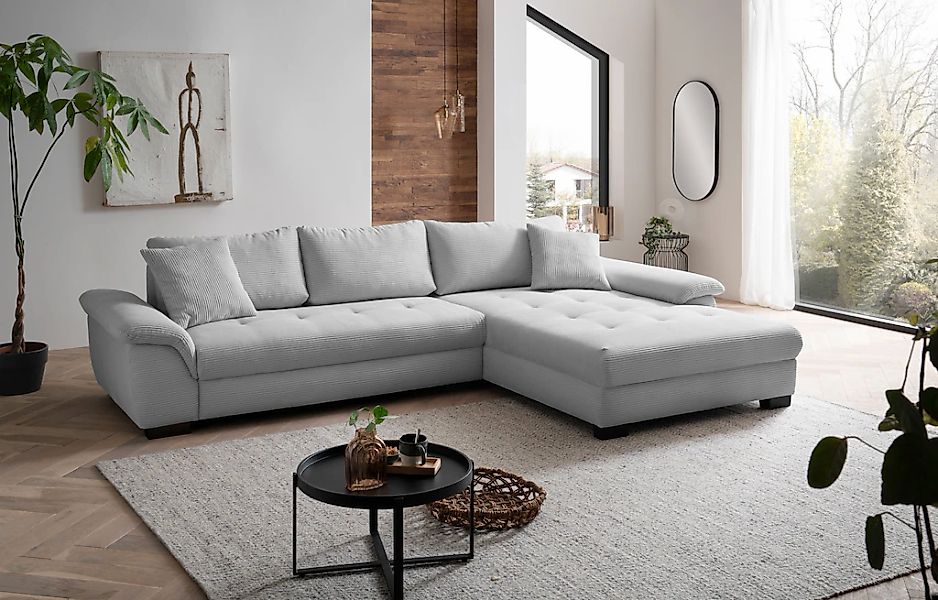 Mr. Couch Ecksofa "Dario, L-Form, mit Bett und Bettkasten" mit Kaltschaum günstig online kaufen