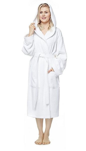 Arus Damenbademantel Pandora, waden lang, mit Kapuze, 100% Baumwolle, für S günstig online kaufen