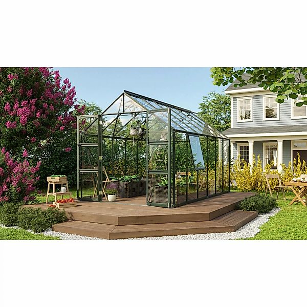 Vitavia Gewächshaus Olymp 9900 ESG Smaragd B 257 cm x T 387 cm günstig online kaufen