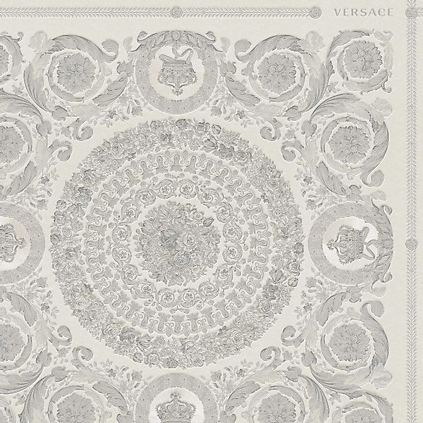 Bricoflor Barock Tapete für Schlafzimmer in Grau und Silber Edle Ornament T günstig online kaufen